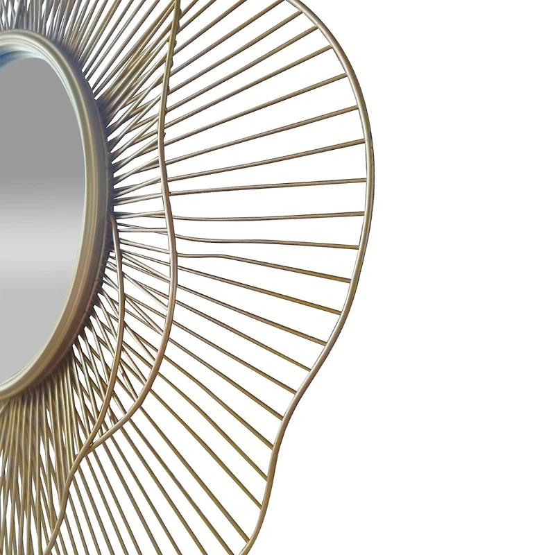 Asais Flower Mirror Gold