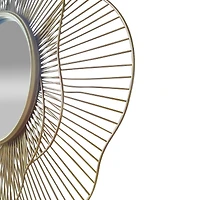 Asais Flower Mirror Gold