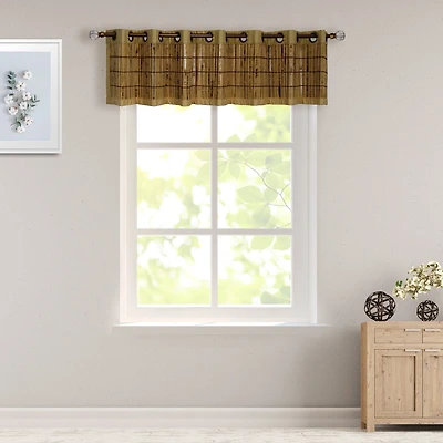 Bamboo Grommet Valance - Tortoiseshell (72" x 12")