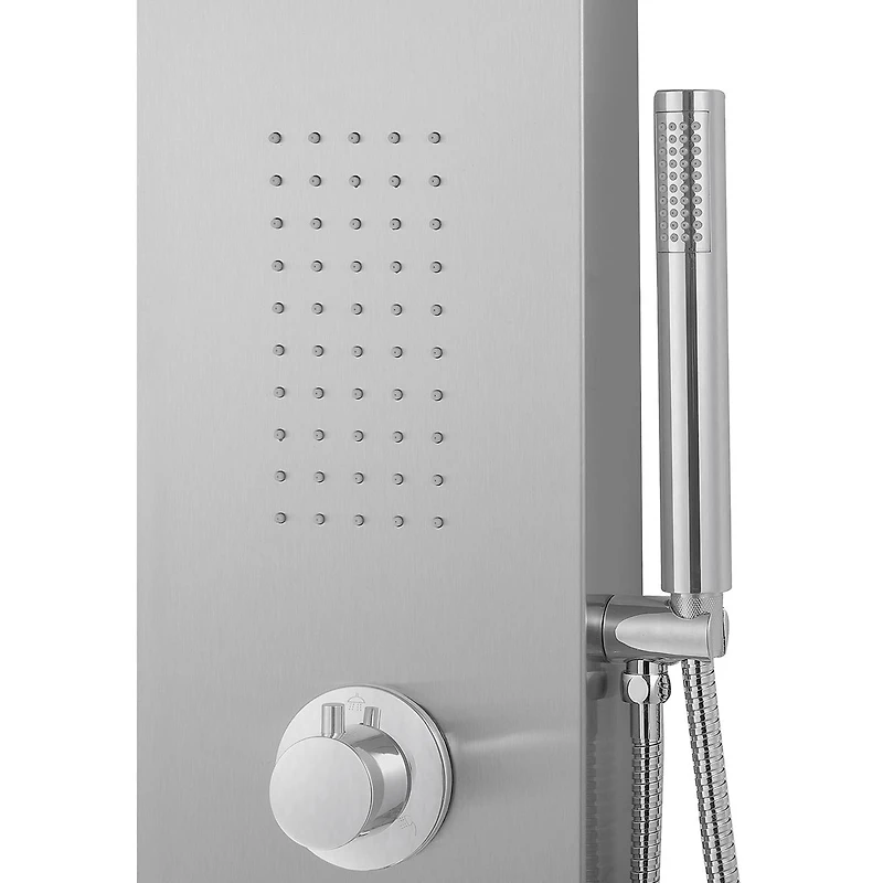 Jasmyne Panneau de douche finition nickel brossé