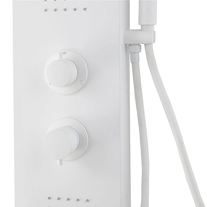 Jasmyne White Finished Shower Panel