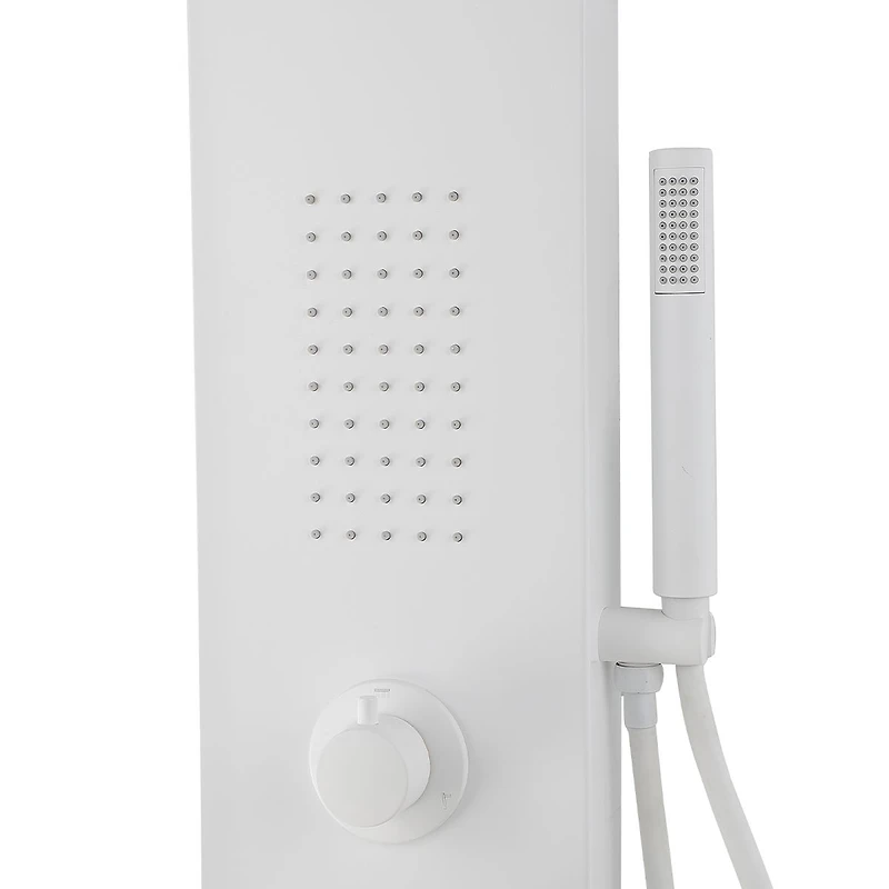 Jasmyne White Finished Shower Panel