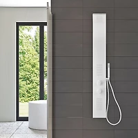 Jasmyne White Finished Shower Panel