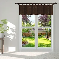 Bamboo Ring Valance - Espresso (48" x 12")