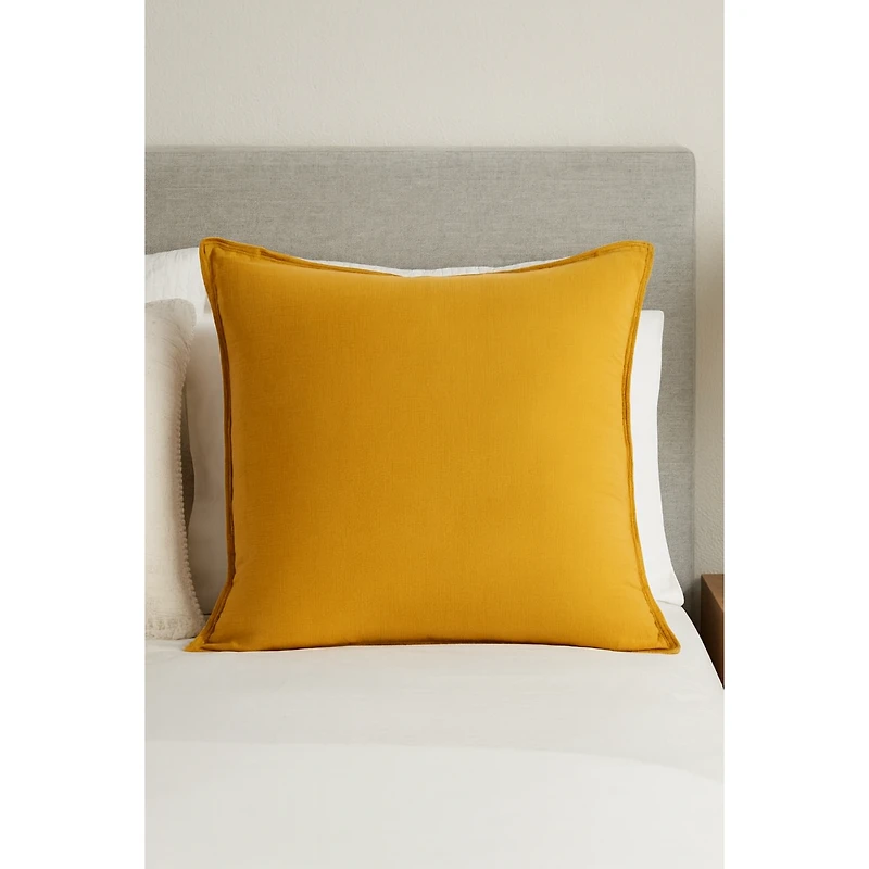 Brunelli Muslin Yellow Decorative Pillow Cover