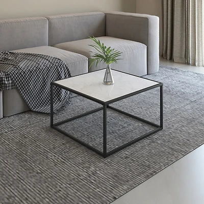 Formiq Table carrée avec plateau en marbre