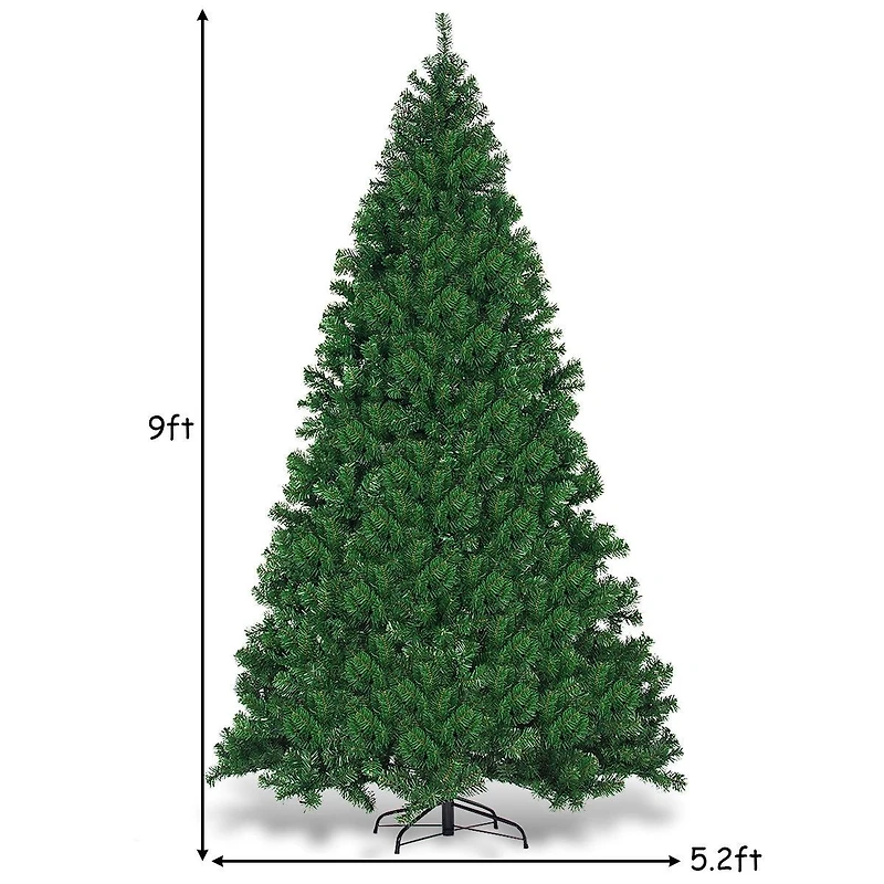 Arbre de Noël artificiel pré-illuminé en PVC avec 700 lumières DEL – 9 pi
