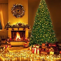 Pre-Lit PVC Artificial Christmas Tree with 700 LED Lights - 9 ft