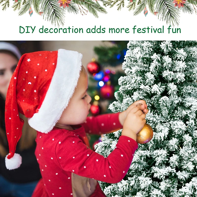 Arbre de Noël artificiel enneigé pré-illuminé à charnières – 6 pi