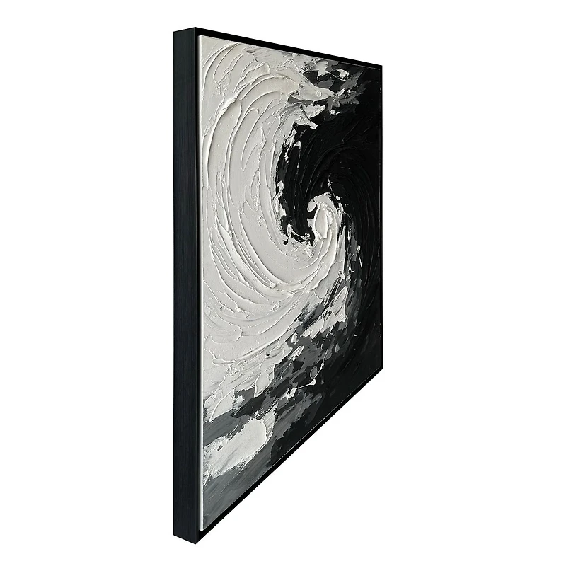 Continuum Black and White Abstract Painting