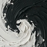 Continuum Black and White Abstract Painting