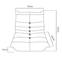 Zoe Chaise sans bras en mousse pour enfant - Jaune