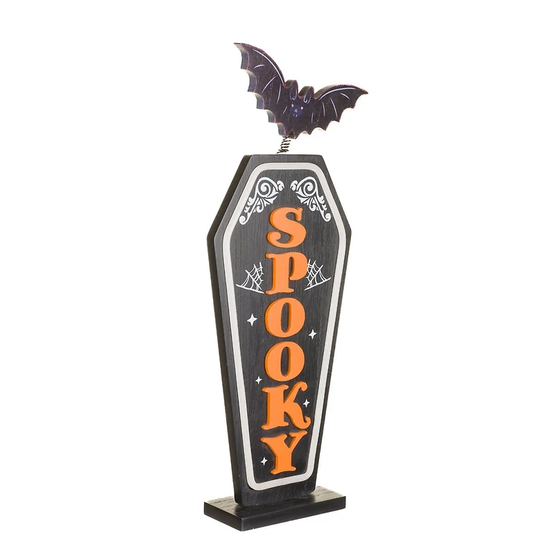 Enseignes cercueil illuminées effrayantes suspendues, ensemble de 2