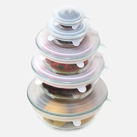 Couvercles étirables en silicone Danesco, ensemble de 5