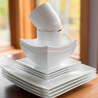 Diamond Square 16-Piece Dinnerware Set by Maxwell & Williams