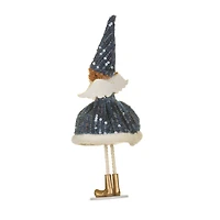 Hangable Sequin Blue Fabric Peaceful Angel Girl Doll, Pack of 6