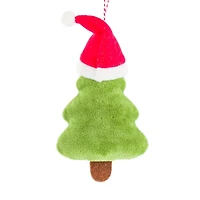 Green Fabric Lil' Tree Ornament Santa Hat, Pack of 10