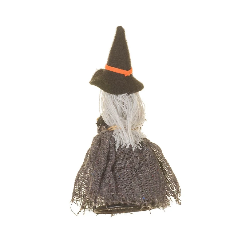 Hangable grey Fabric Witch Doll with Pumpkin, Pack of 6