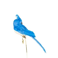Clip-On Blue Feathered Jay Ornament, Pack of 3
