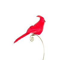 Sitting Clip-On Red Feathered Cardinal Ornament, Pack of 4