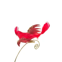 Cardinaux rouges à plumes à clipser, ensemble de 4