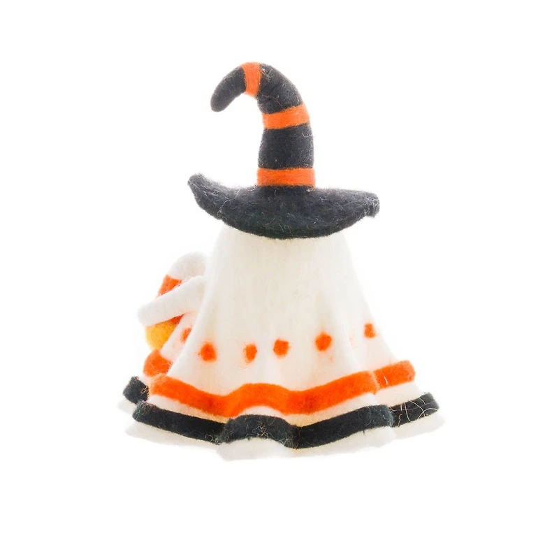 White Wool Candycorn Ghost Accent, Pack of 3
