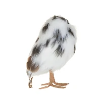 White and Black Foam Snowy Owl Chick Figurine, Pack of 4