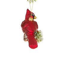 Hanging Sparkly Red Glass Cardinal Ornament, Pack of 3