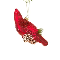 Hanging Sparkly Red Glass Cardinal Ornament, Pack of 3