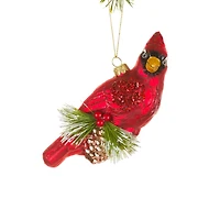 Hanging Sparkly Red Glass Cardinal Ornament, Pack of 3