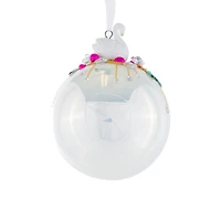 Ivory Glass Regal Swan Ornament, Pack of 2