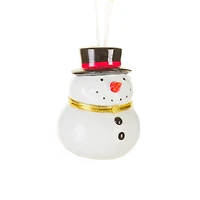 Hangable White Porcelain Snowman Keepsake Ornament, Pack of 2