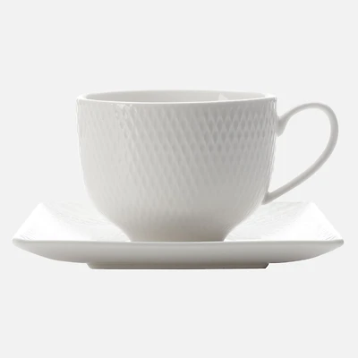 Maxwell & Williams Diamond Set of 2 Diamond Cups and Saucers