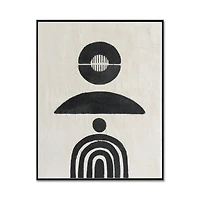 Ephemera Black and White Abstract Painting
