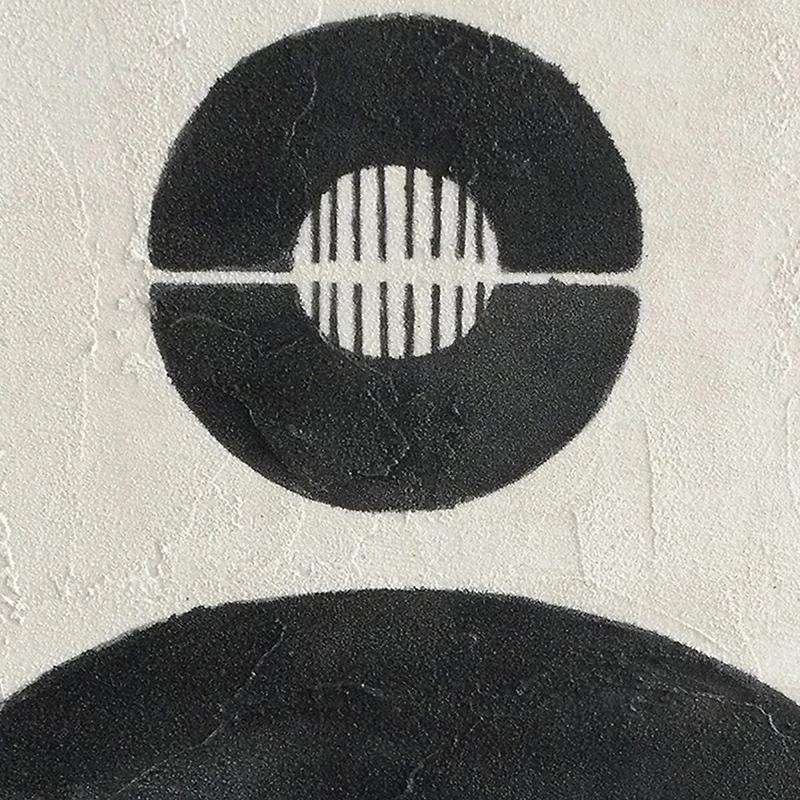 Ephemera Black and White Abstract Painting
