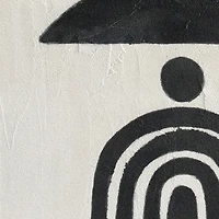 Ephemera Black and White Abstract Painting