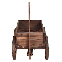 Chariot de jardin en bois, roues
