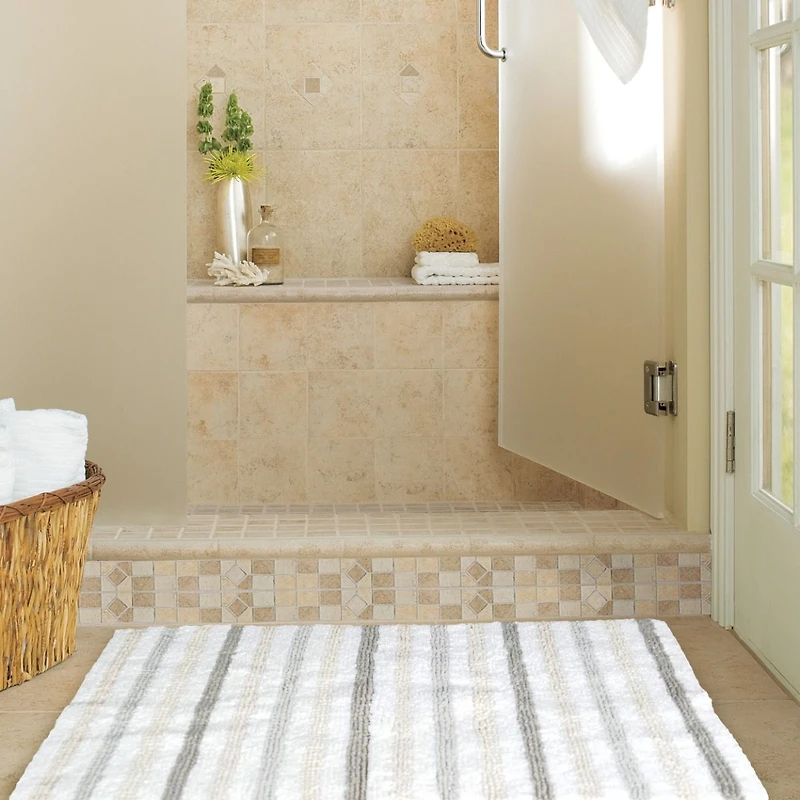 Field Stripe Reversible Bath Rug