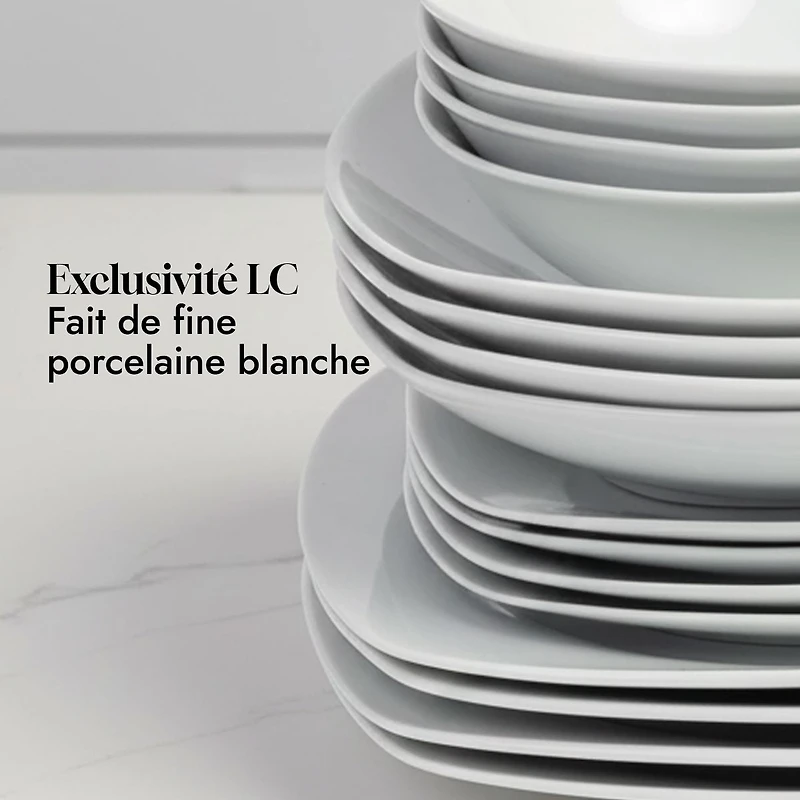 Morgan Ensemble de vaisselle 16 pièces par LC Studio