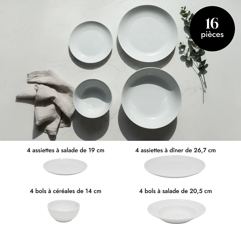 Otis Coupe Ensemble de vaisselle 16 pièces par LC Studio