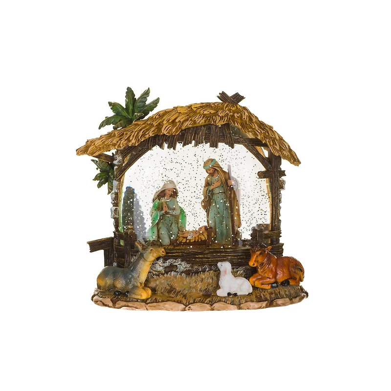 Nativity Stable LED Snow Globe