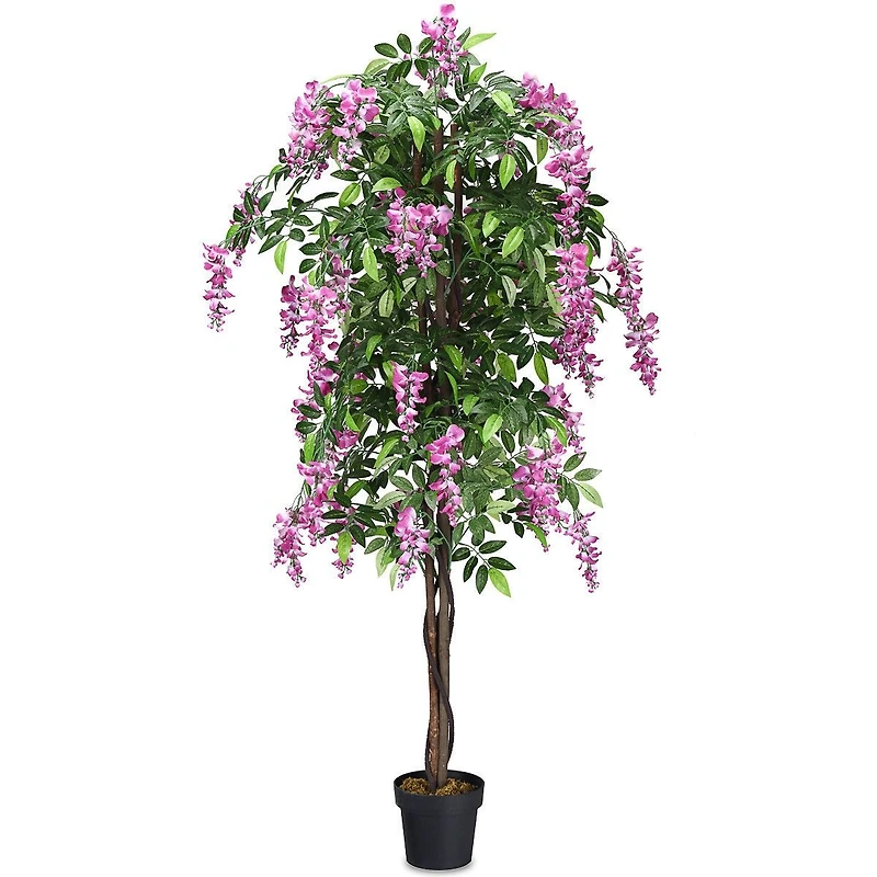6-Feet Artificial Wisteria Silk Indoor-Outdoor Tree - 1 Piece