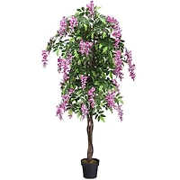 6-Feet Artificial Wisteria Silk Indoor-Outdoor Tree - 1 Piece