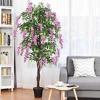 6-Feet Artificial Wisteria Silk Indoor-Outdoor Tree - 1 Piece