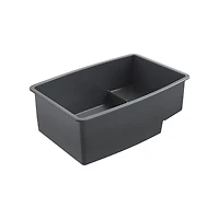 BloomBath Évier de cuisine en granite à double bac encastré par le dessus – Gris