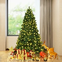 PVC Artificial Christmas Tree with LED Lights-7 ft