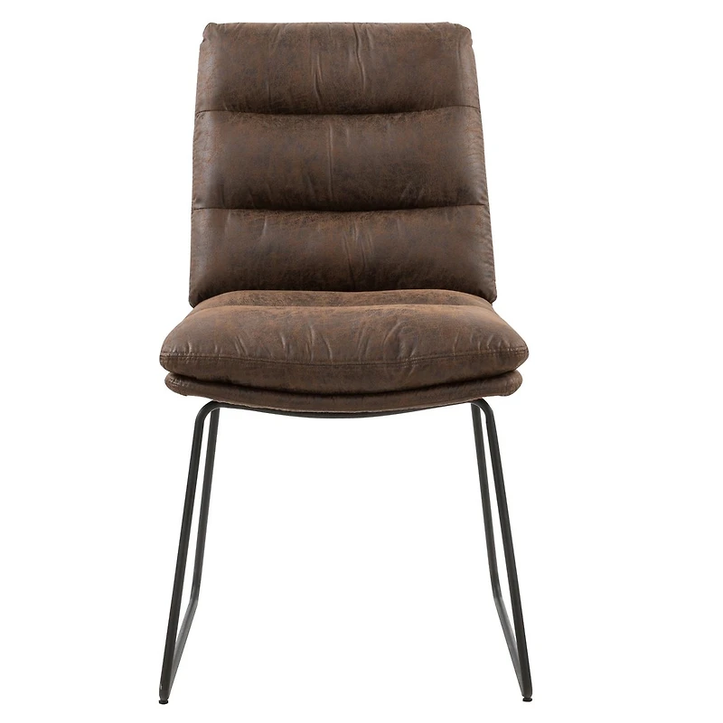 Dining Set with Dark Brown Chairs, Set of 5