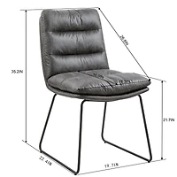 Ensemble de salle à manger rond avec chaises grises, ensemble de 3 - Blanc