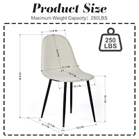 Modern 5-Piece Round Espresso Dining Set with Beige Chairs