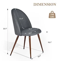 Set of 2 Grey Dining Chairs by Maison Classique